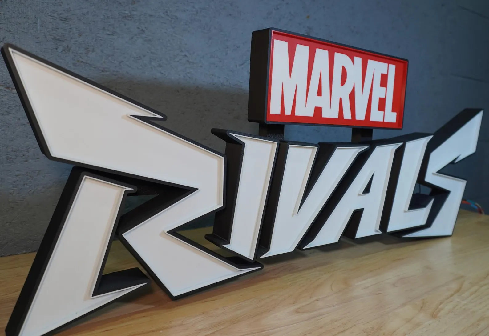 Marvel Rivals - Large LED Neo Pixel Sign - Graphic 3D Print - RGB LEDS - Well Decor - Fun Gaming Streamer, Huge Neon Sign