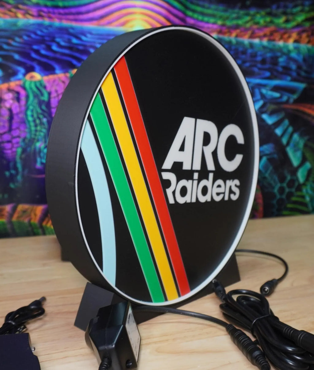 Arc Raiders Graphic Sign - White LED - Colored 3d Print - Gaming Sign