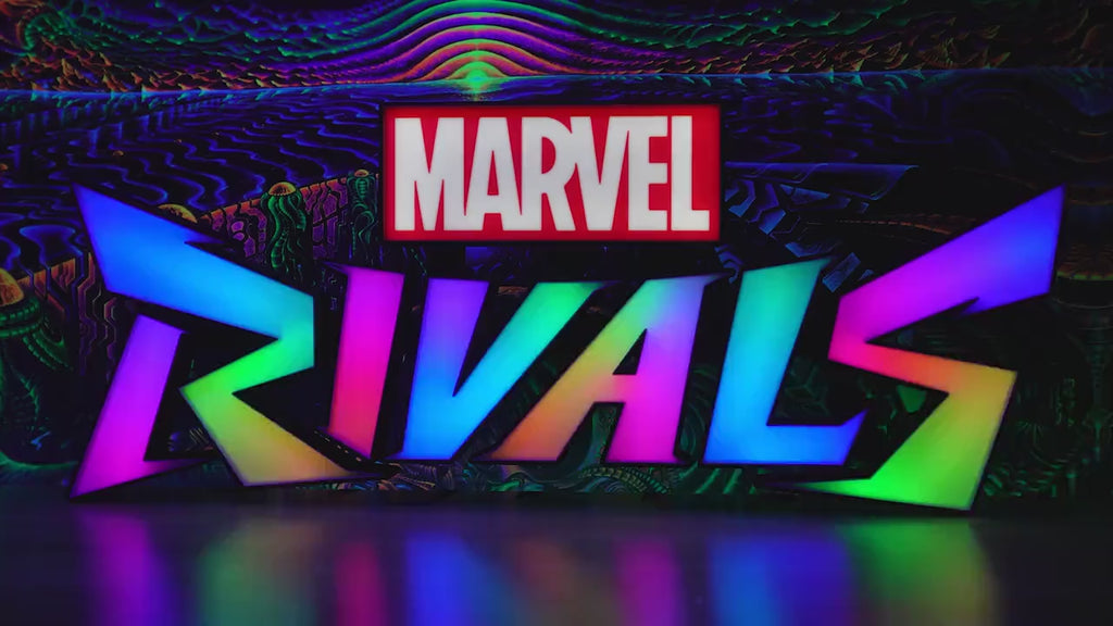 Marvel Rivals - Large LED Neo Pixel Sign - Graphic 3D Print - RGB LEDS - Well Decor - Fun Gaming Streamer, Huge Neon Sign